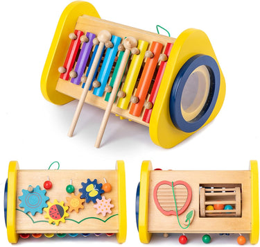 EcoToys Triángulo de Melodía | Descubrimiento musical para niños - Xilófono y Tambor en uno